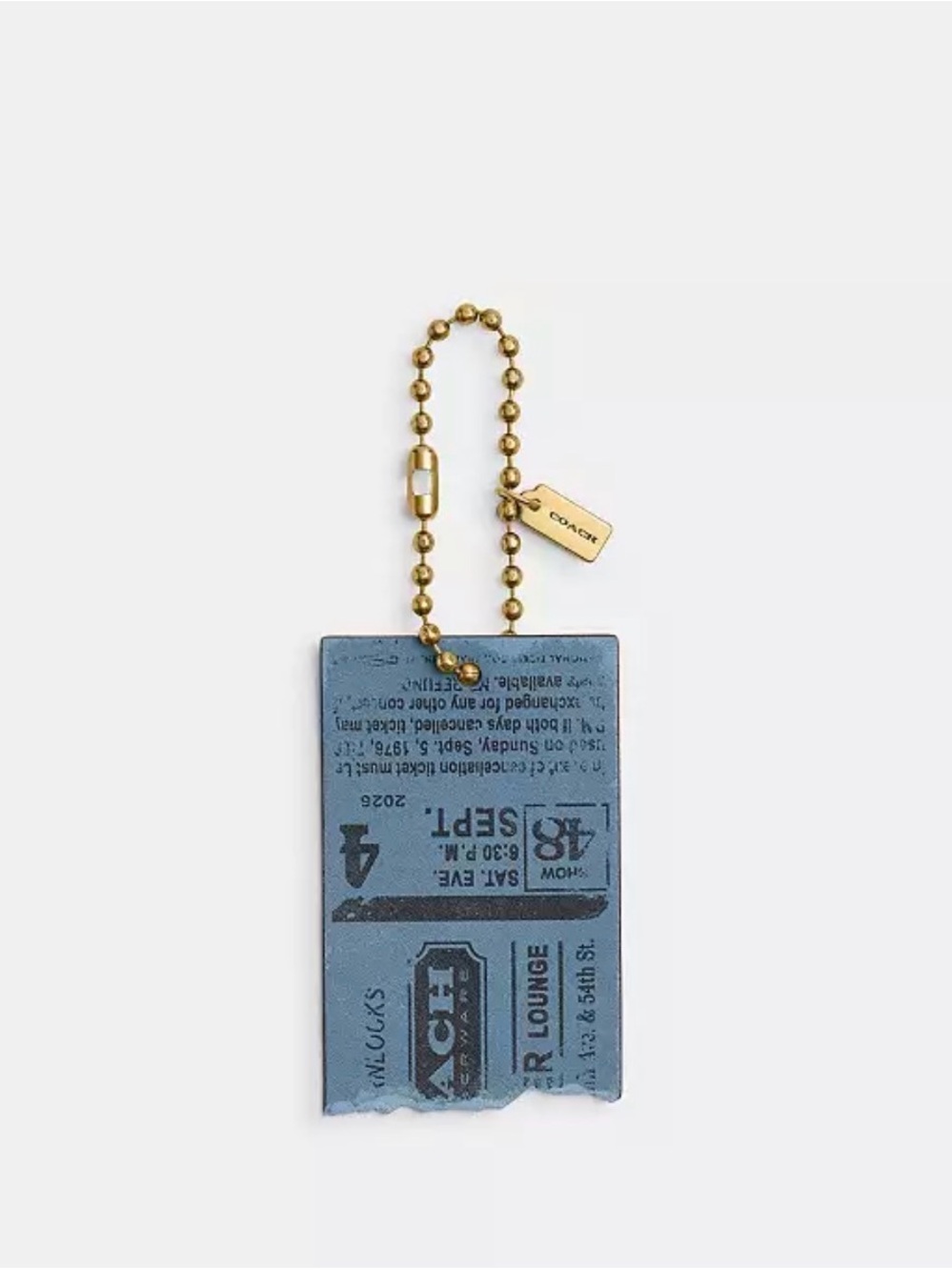 Coach Ticket Bag Charm - Indigo